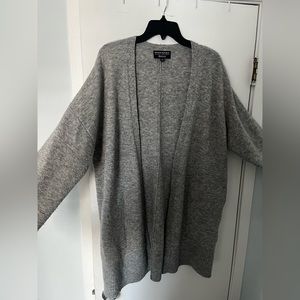 Comfy Gray Wool and Alpaca Cardigan Sweater